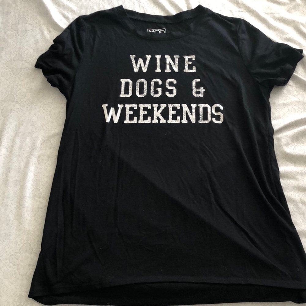 WINE DOGS & WEEKENDS Print Tee LARGE